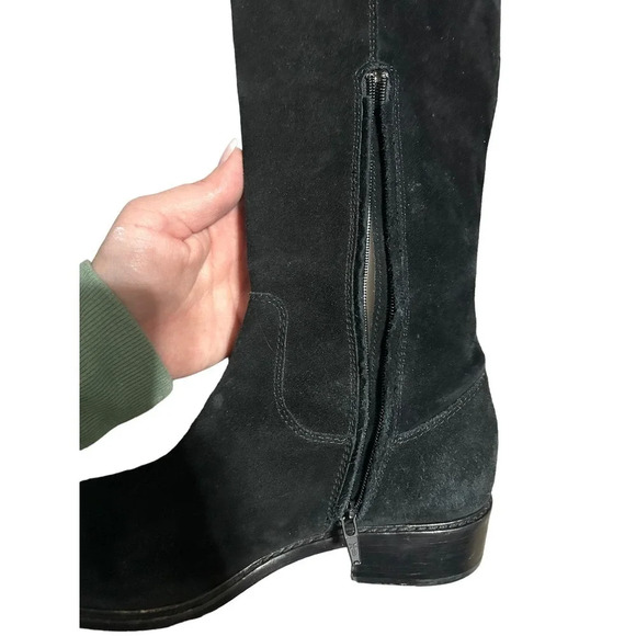Frye Taylor Stretch Suede Riding Boots - Picture 9 of 11